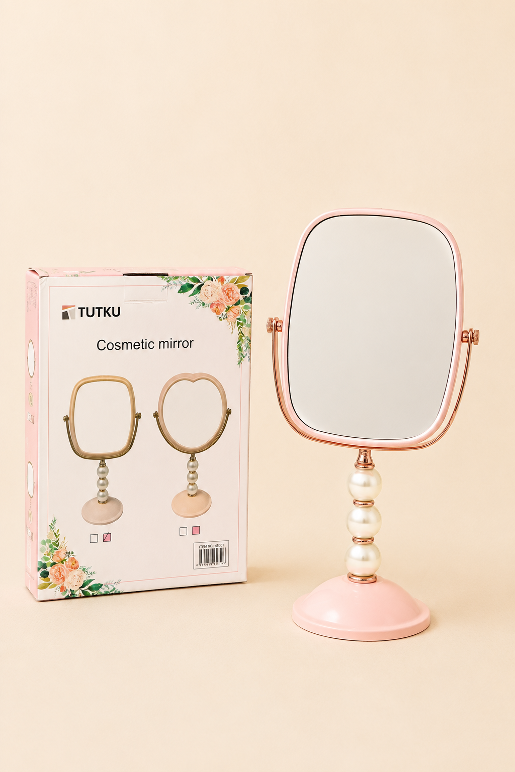 İncili Ayaklı Kare Ayna KOD:TUTKU-3431