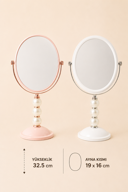 İncili Ayaklı Oval Ayna KOD:TUTKU-3437