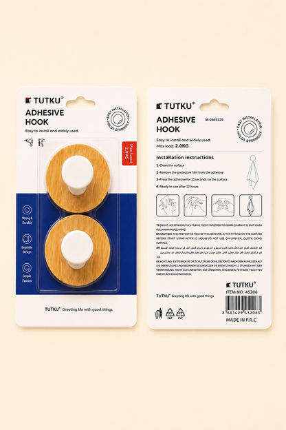 Kartelada 2'li Yuvarlak Bambu Askı 2 KG KOD:TUTKU-3470