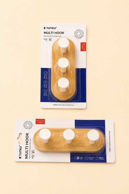 Kartelada 3'lü Yuvarlak Bambu Askı 3 KG KOD:TUTKU-3478