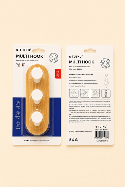 Kartelada 3'lü Yuvarlak Bambu Askı 3 KG KOD:TUTKU-3478