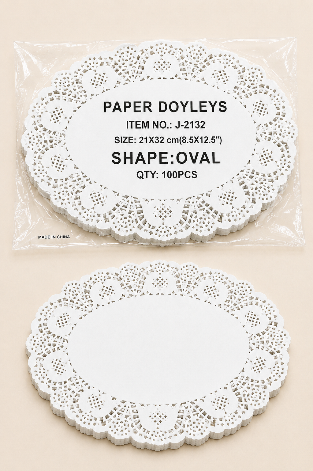 Oval Sunum Dantel Kağıt 21*32 Cm KOD:TUTKU-3484