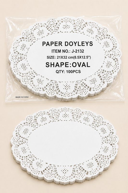 Oval Sunum Dantel Kağıt 21*32 Cm KOD:TUTKU-3484
