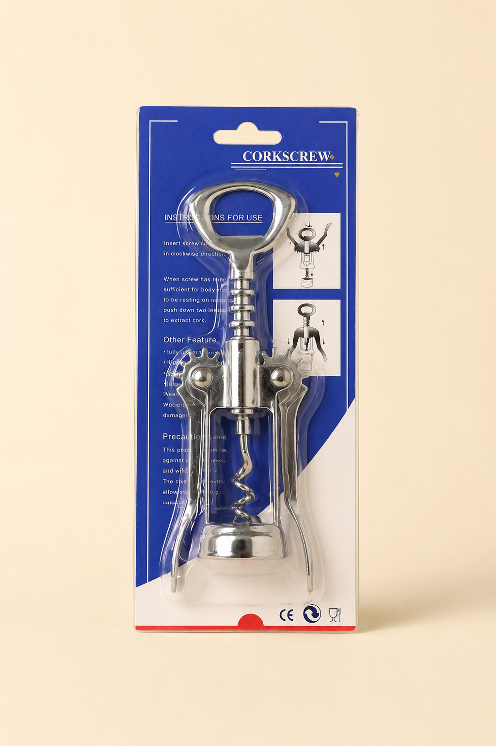 Metal Tirbuşon Şişe Açacağı KOD: TUTKU-3472