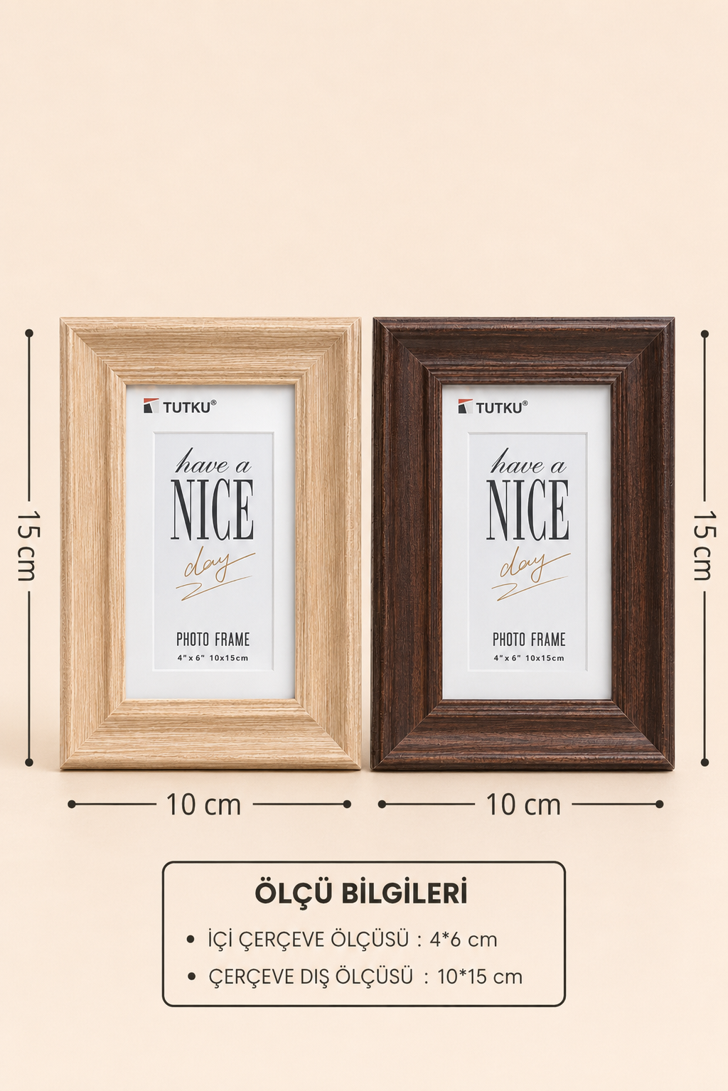 Ahşap Kalın Çerçeve 10*15 KOD:TUTKU-3462
