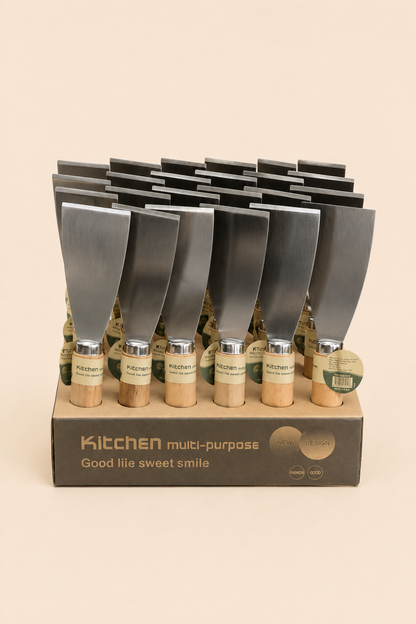 Ahşap Saplı Çelik Spatula KOD: TUTKU-3501