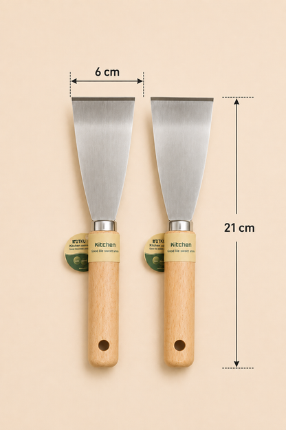 Ahşap Saplı Çelik Spatula KOD: TUTKU-3501