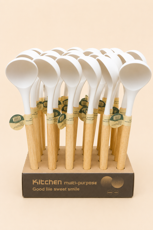 Ahşap Sap Silikon Kepçe KOD: TUTKU-3495