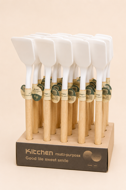 Ahşap Saplı Silikon Spatula KOD: TUTKU-3496