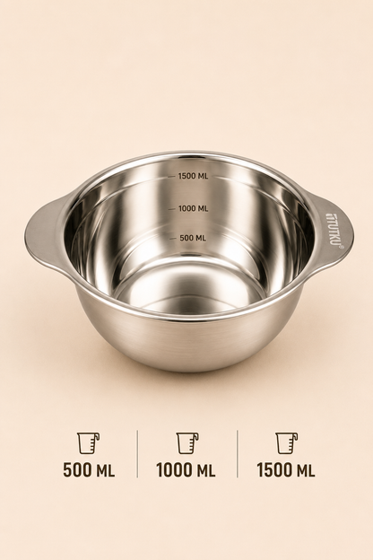 Paslanmaz Çelik 1,5 Litre Ölçü Kabı 23 Cm KOD: TUTKU-3516