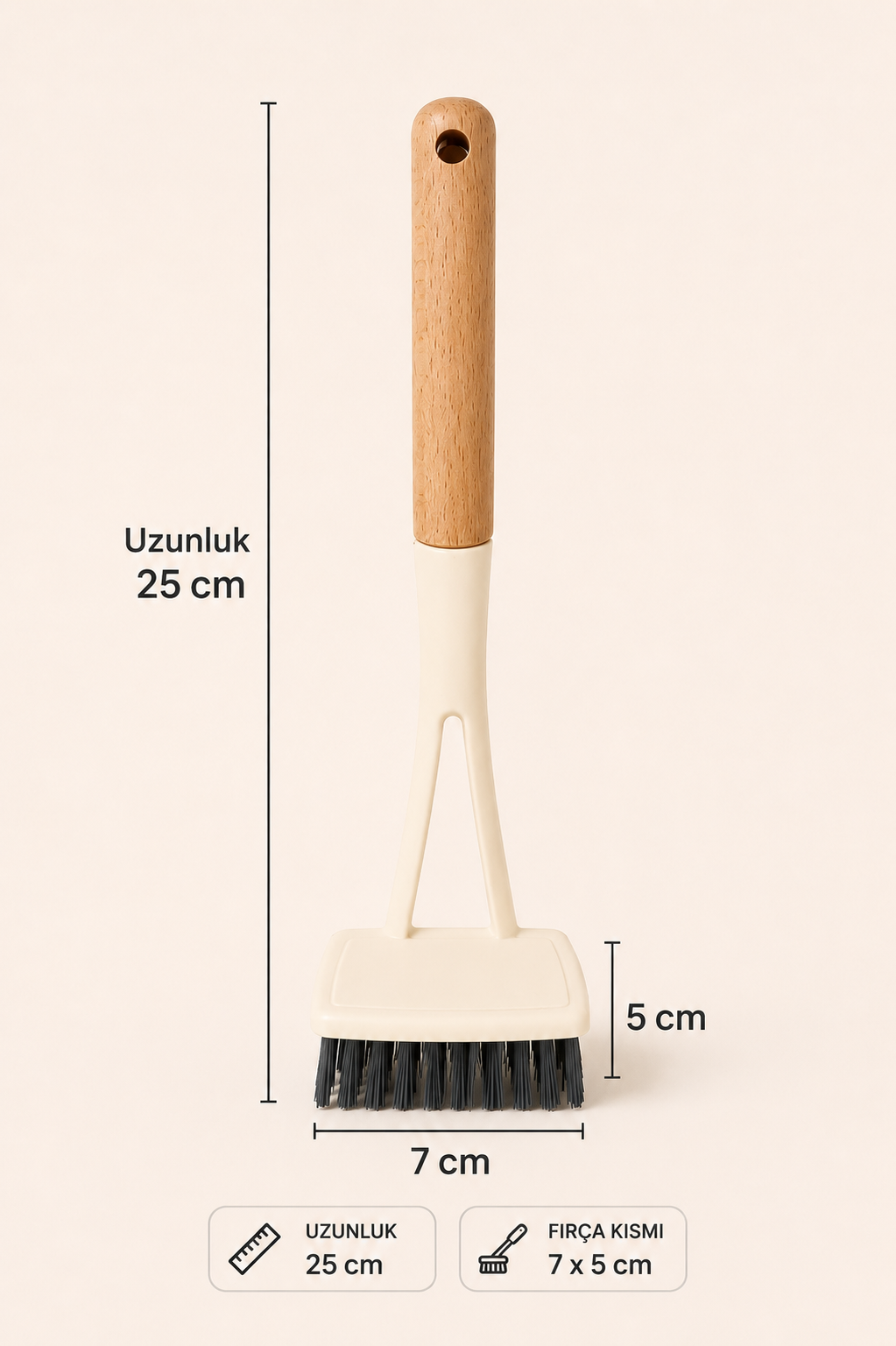 Ahşap Saplı Fırça Geniş 27 Cm KOD: TUTKU-3557