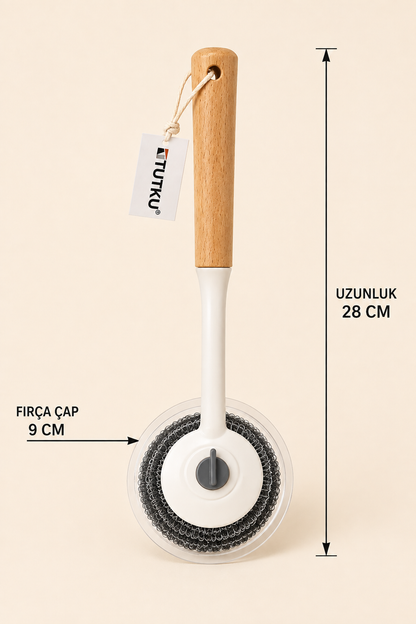 Ahşap Saplı Telli Fırça KOD: TUTKU-3554