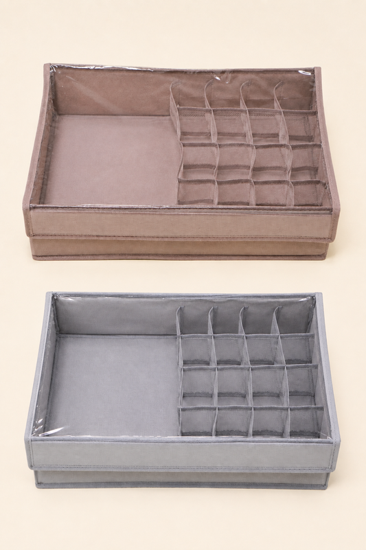 17 Bölmeli Kapak Bez Organizer 43x28x11 Cm KOD: TUTKU-1982