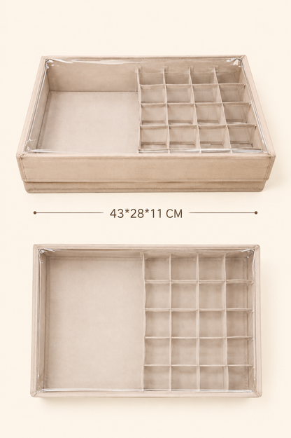 17 Bölmeli Kapak Bez Organizer 43x28x11 Cm KOD: TUTKU-1982