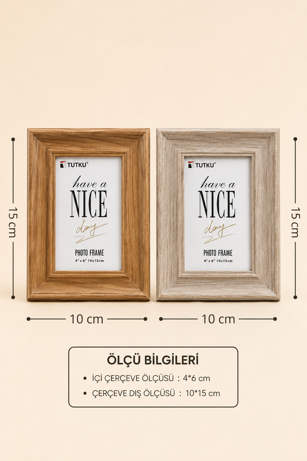Ahşap Kalın Çerçeve 10*15 KOD:TUTKU-3462