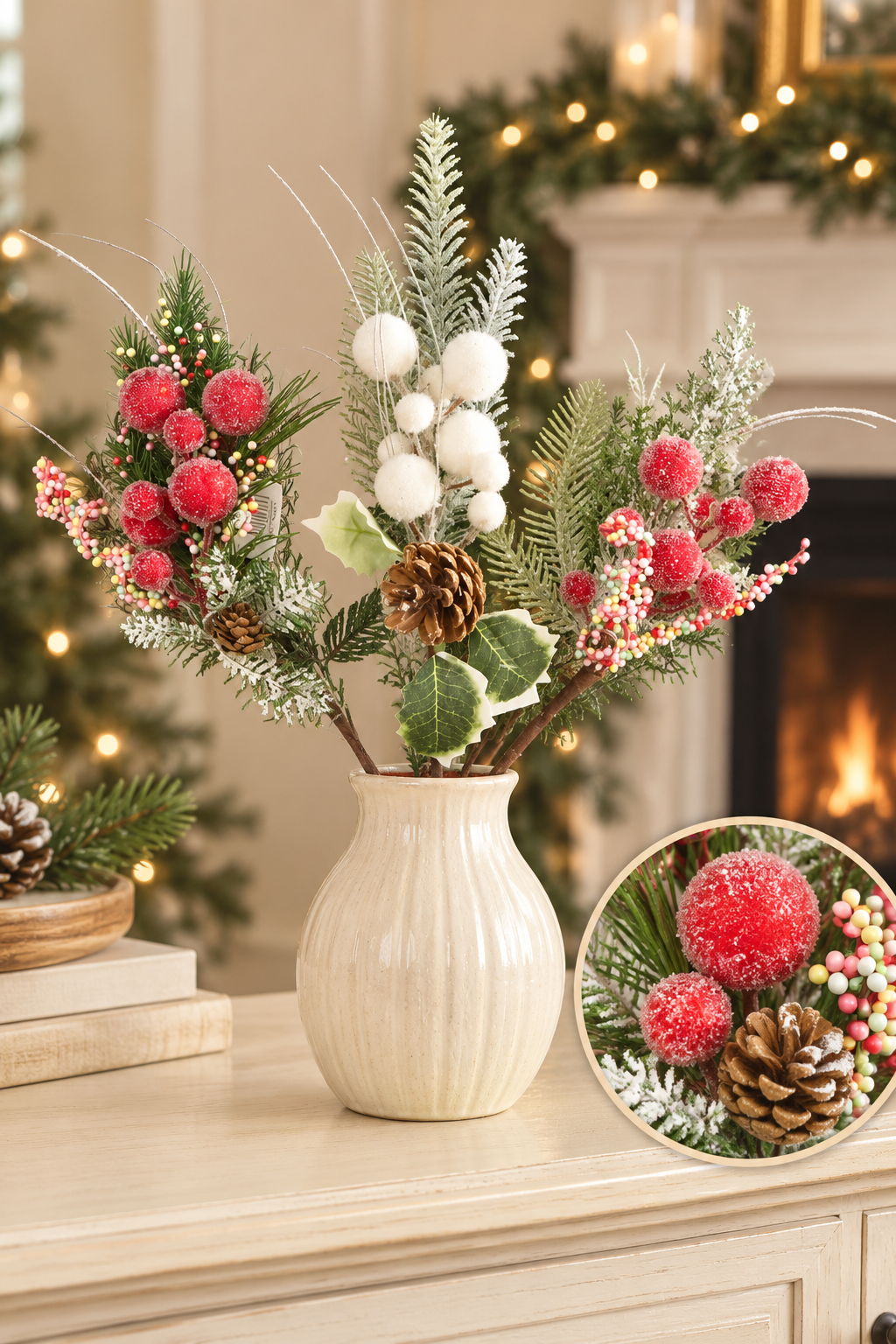 Yapay Dal Çiçek Çam Kokina *46072* PKT:60*480* TUTKU-3919