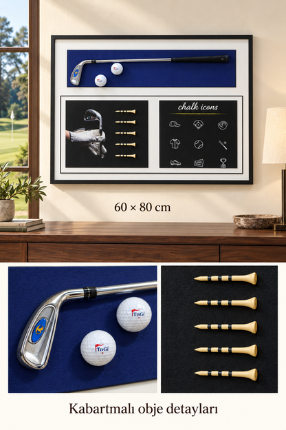 Golf Temalı Kabartmalı 3D Dekoratif Tablo *45927*6* TUTKU-3930