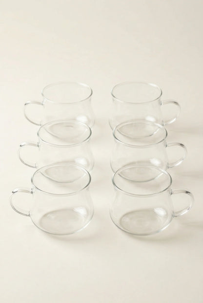 6'lı Borosilikat Çay Fincanı 200 ML KOD: TUTKU-3051