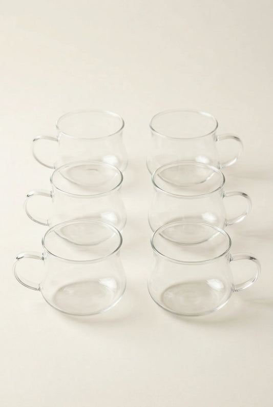 6'lı Borosilikat Çay Fincanı 200 ML KOD: TUTKU-3051