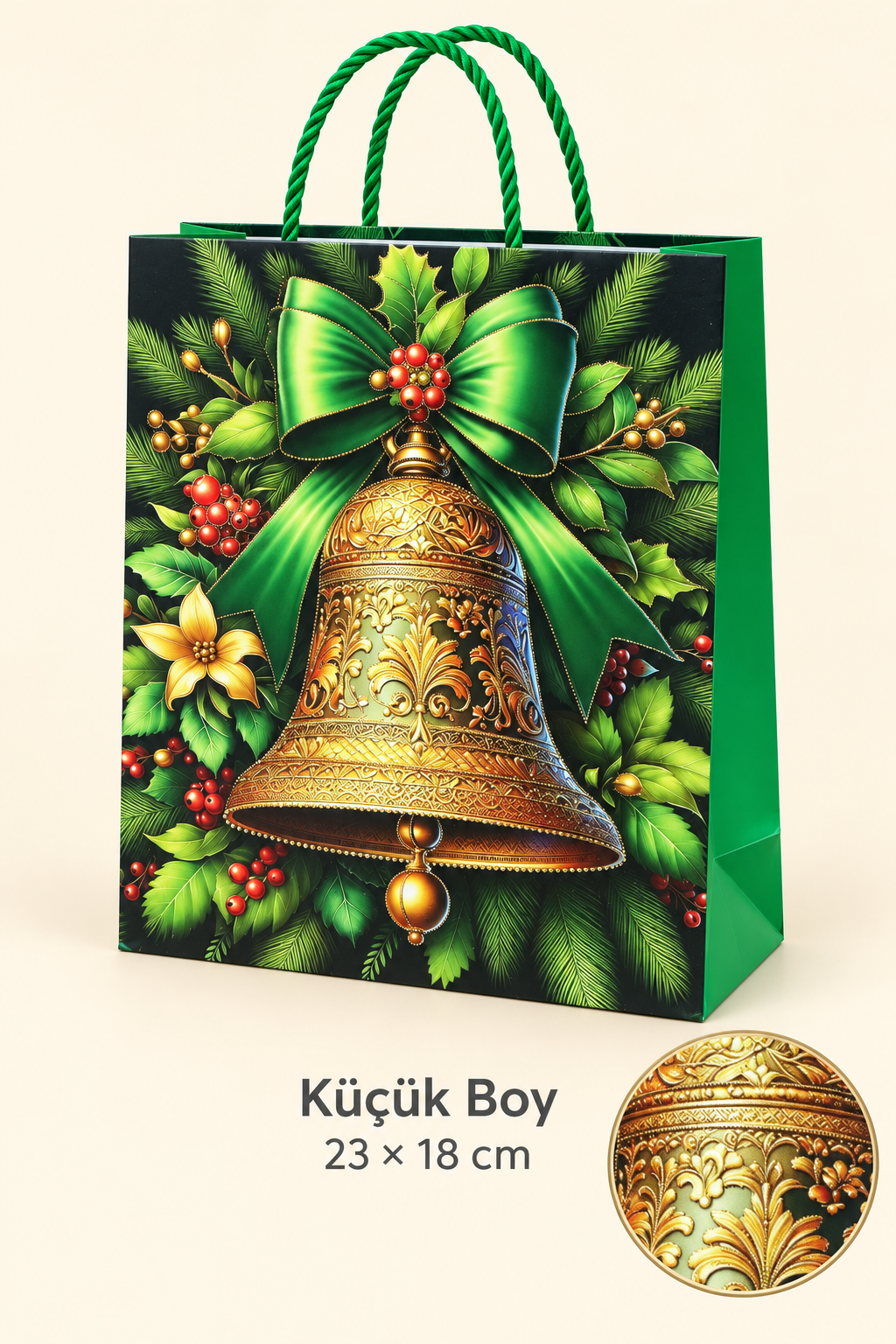 Yılbaşı Temalı Karton Çanta Küçük (23x18 Cm) *45962* KOD: TUTKU-3945