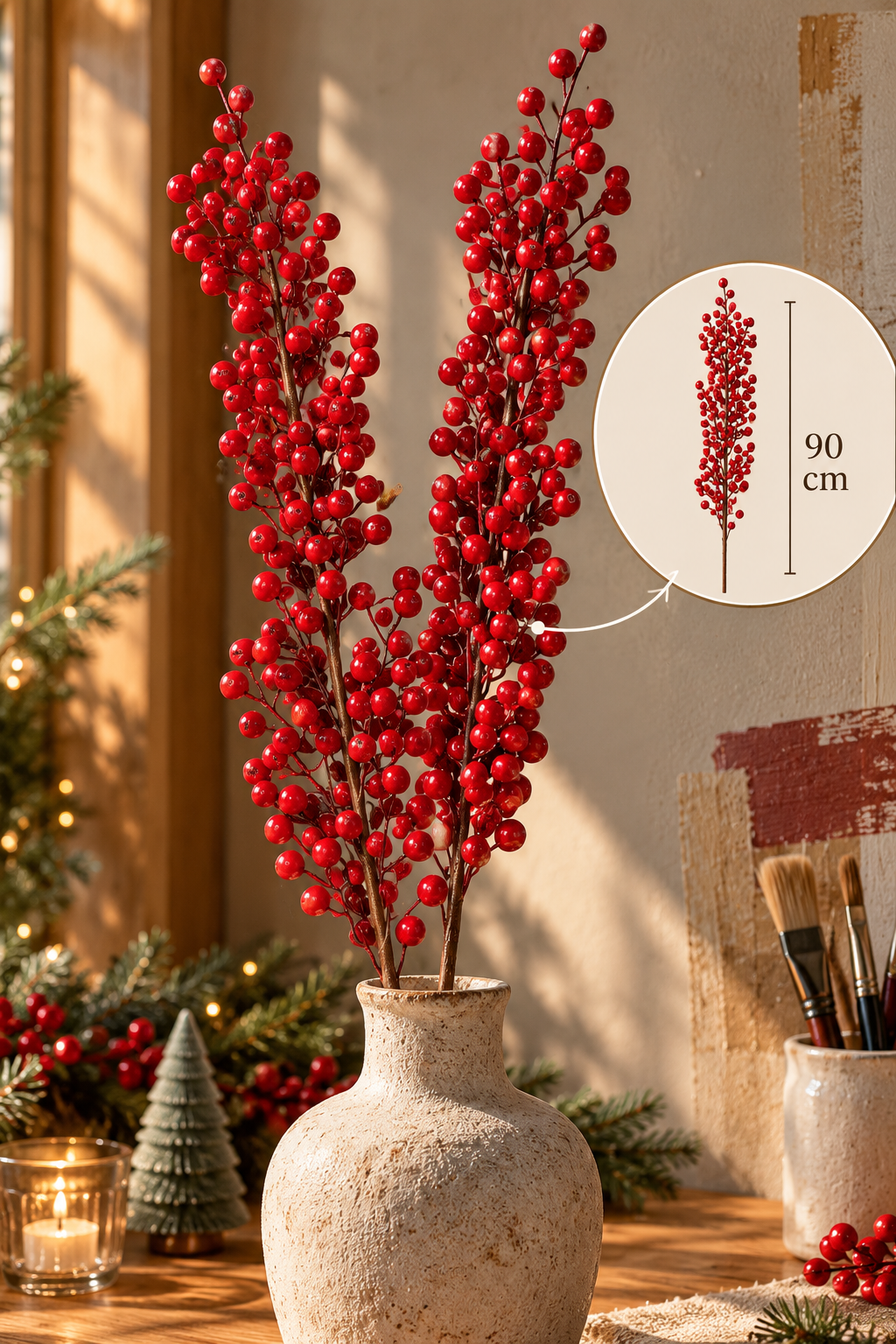 Yapay Uzun Dal Çiçek Kokina 90 Cm *41115* KOD: TUTKU-2985