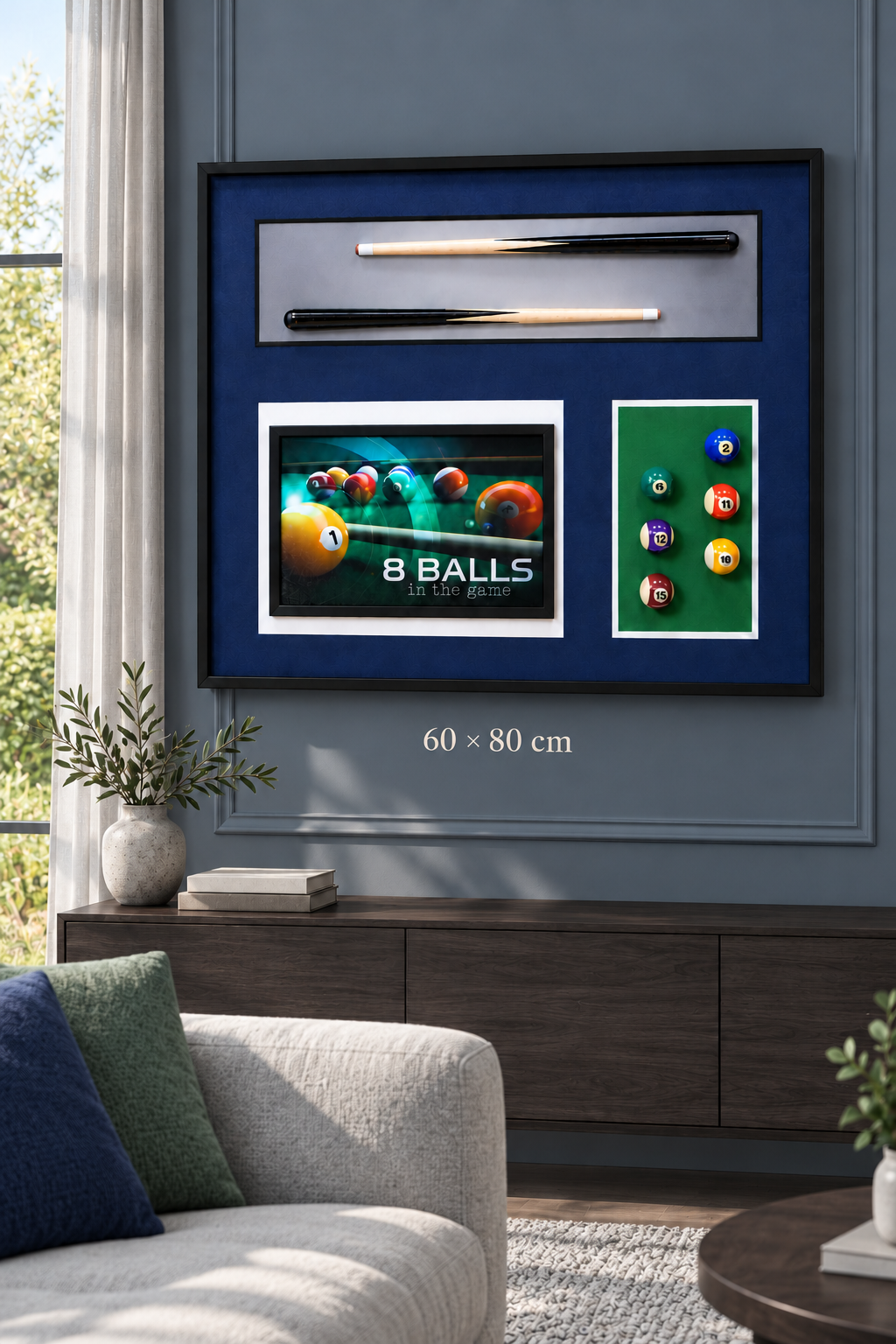 Kabartmalı Bilardo Temalı Dekoratif Tablo *45933*6* TUTKU-3935