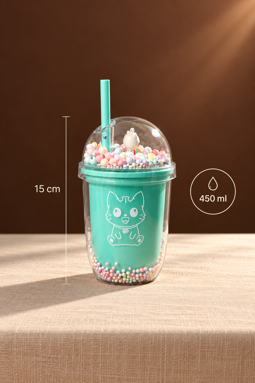 Plastik Süslü Bardak Matara *0301* KOD: TUTKU-2288
