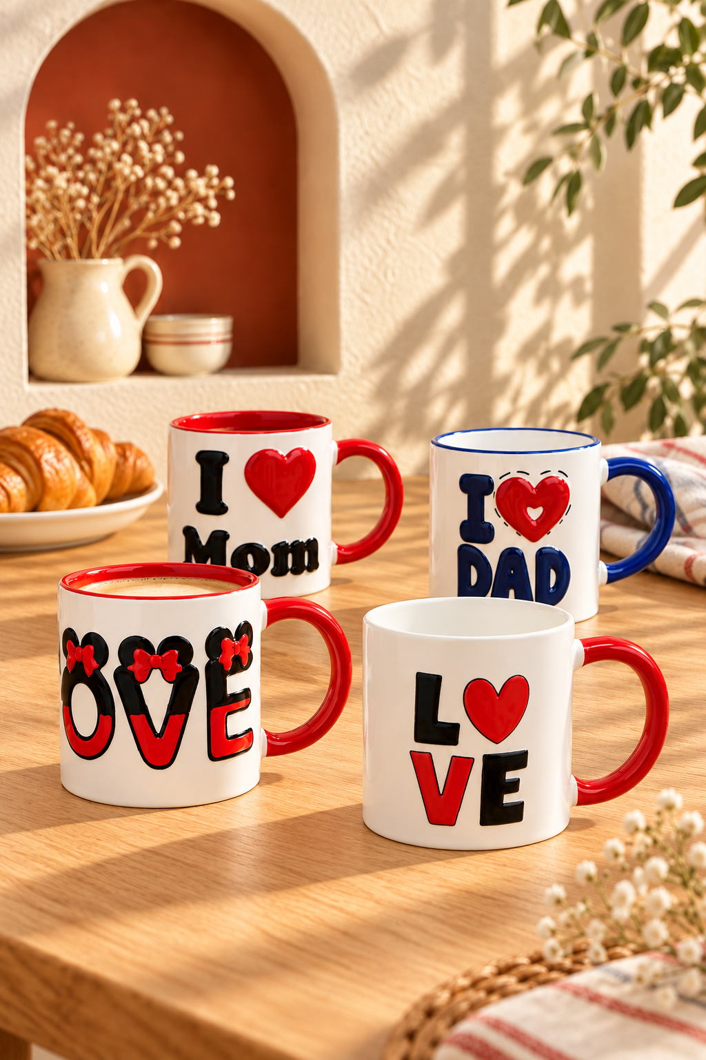 Porselen Love Desen Kupa 370ML*SPH-3038*36*
