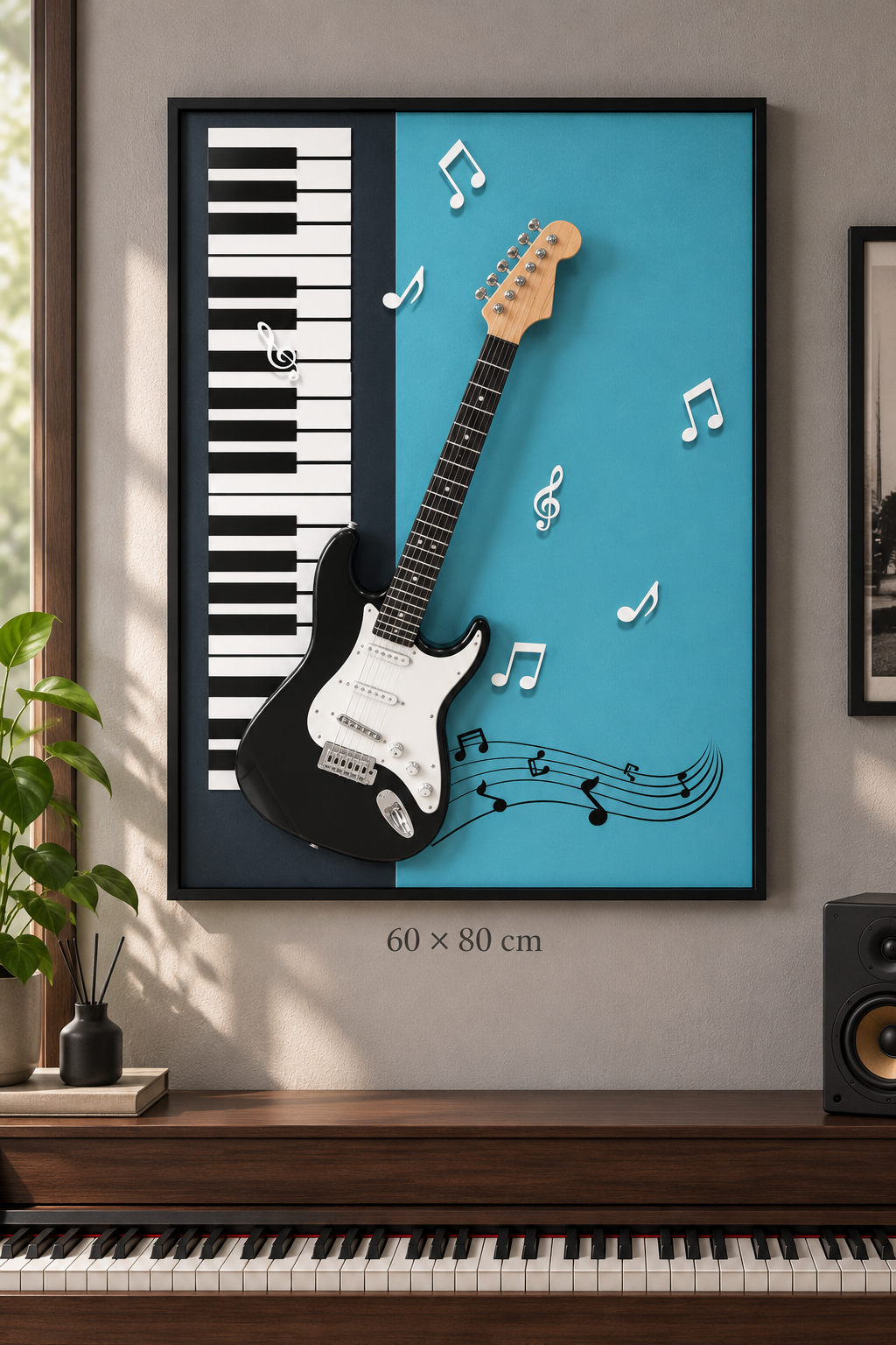 Kabartmalı Elektro Gitar Dekoratif Tablo *45931*6* TUTKU-3920