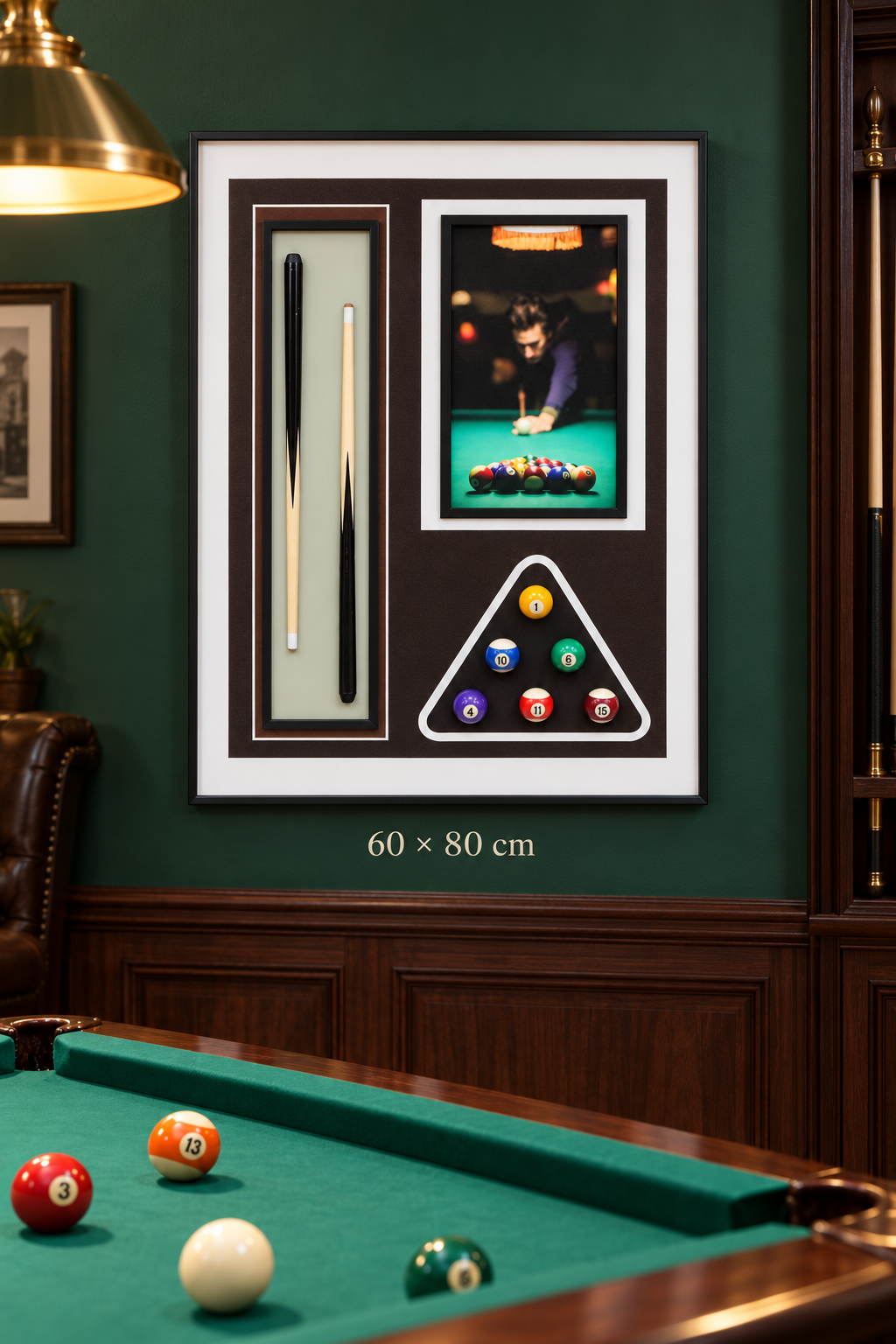 Kabartmalı Bilardo Temalı Dekoratif Tablo *45933*6* TUTKU-3935