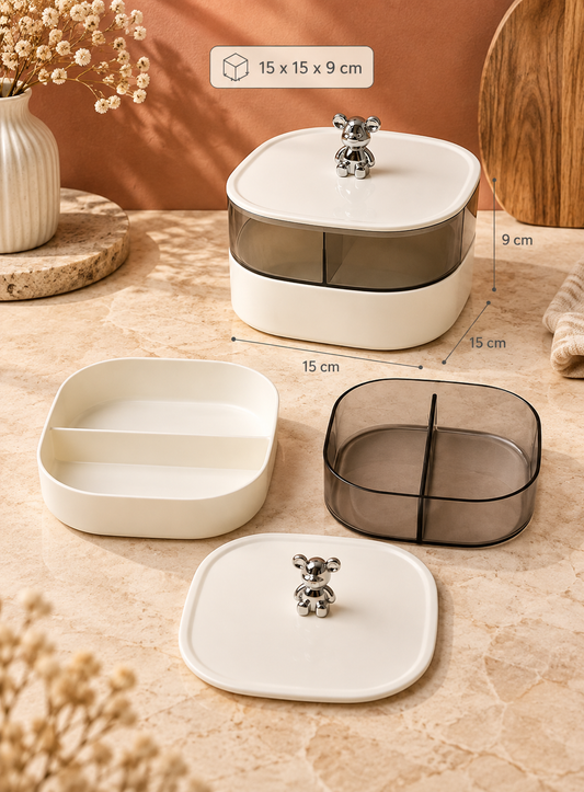 2 Katlı 4 Bölmeli Organizer