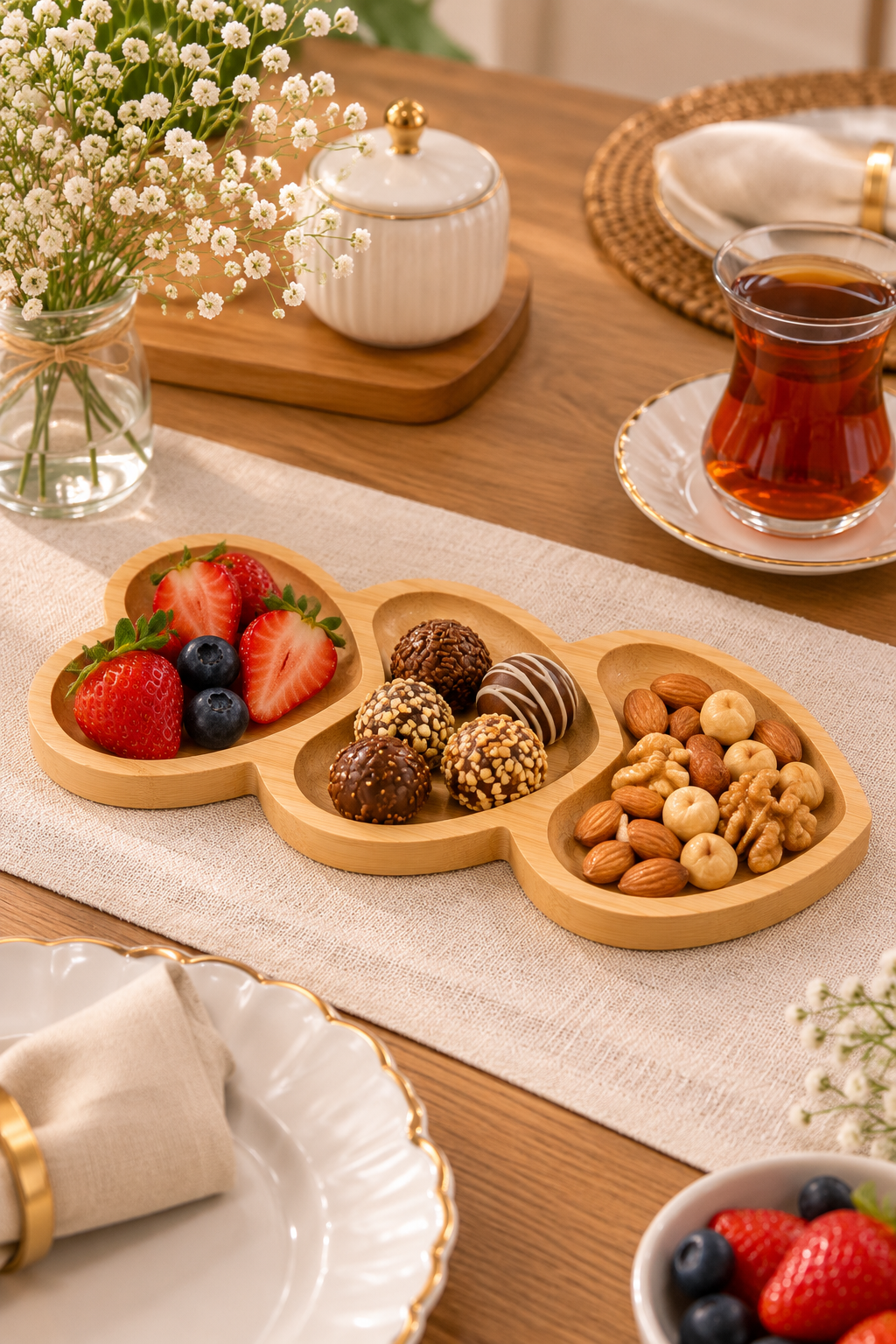 Bambu 3 Kalp Küçük Sunumluk KOD: TUTKU-637