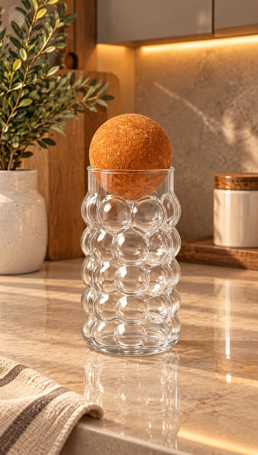 650 Ml Mantar Kapaklı Üzüm Cam Kavanoz