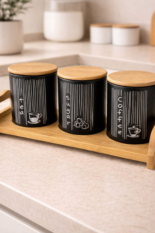 Bambu Standlı 3'lü Baharat Takımı, Baharat Seti KOD: TUTKU-1401