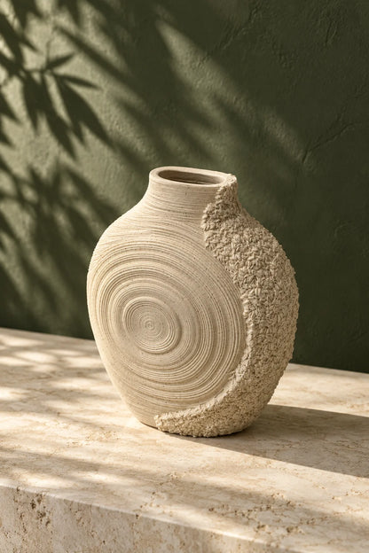 Traverten Dekorlo Vazo 30 cm *45715*6* TUTKU-3852