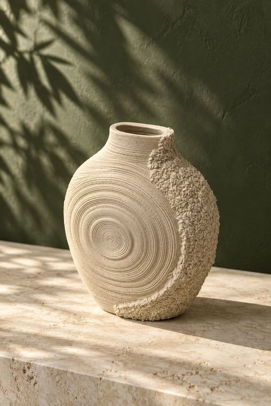 Traverten Dekorlo Vazo 30 cm *45715*6* TUTKU-3852