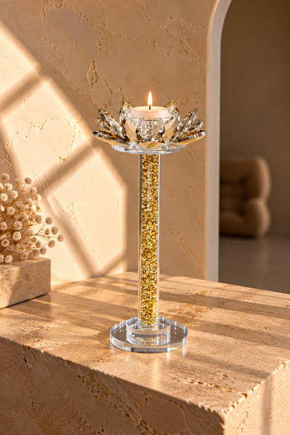 Lotus Gold Kristal Mumluk - 20 cm *41194* TUTKU-2720
