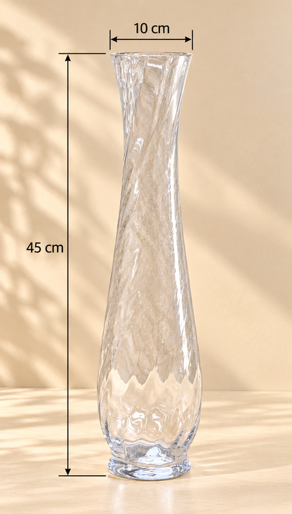 Cam Vazo Uzun Dönen - 45 cm *MV-2881*12*