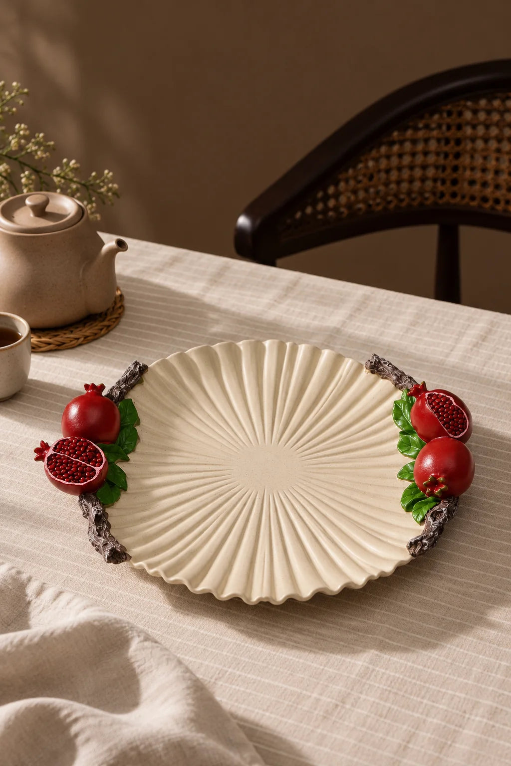 Traverten Meyve Servisi 28 cm *45682*6* TUTKU-3841